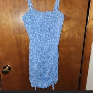 Wild Fable Blue Patterned Mini Dress